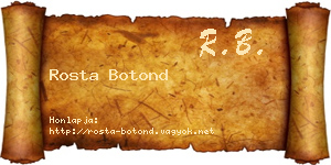 Rosta Botond névjegykártya